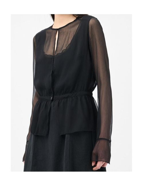 Our Legacy Black Peplum-Hem Blouse