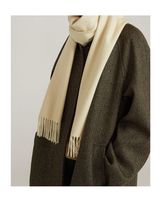 Loro Piana Natural Two-Tone Neck Scarf