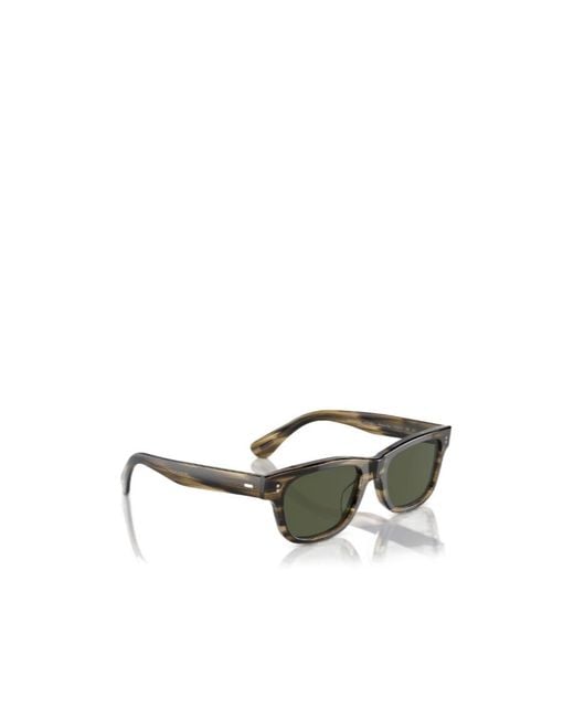 Oliver Peoples Green Rosson Rectangle-Frame Sunglasses for men