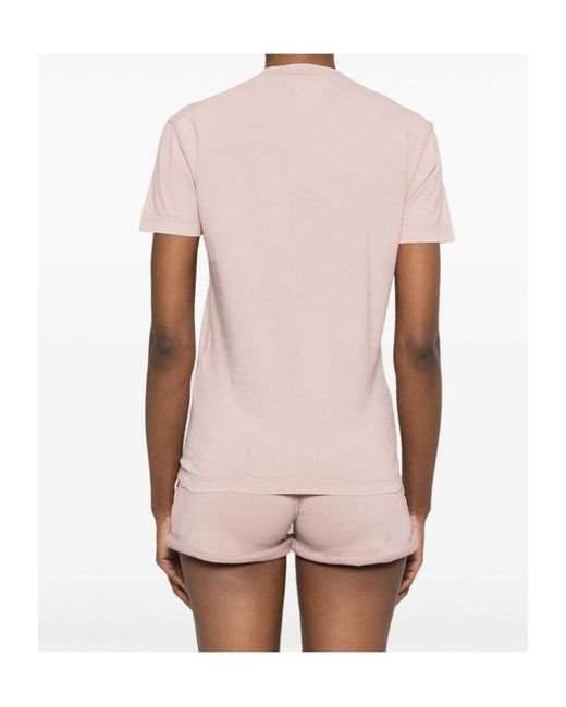 DSquared² Pink Fade Just Right Fit Handwritten Logo T-Shirt