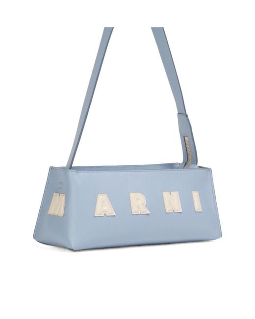 Marni Blue Museo Baguette Shoulder Bag