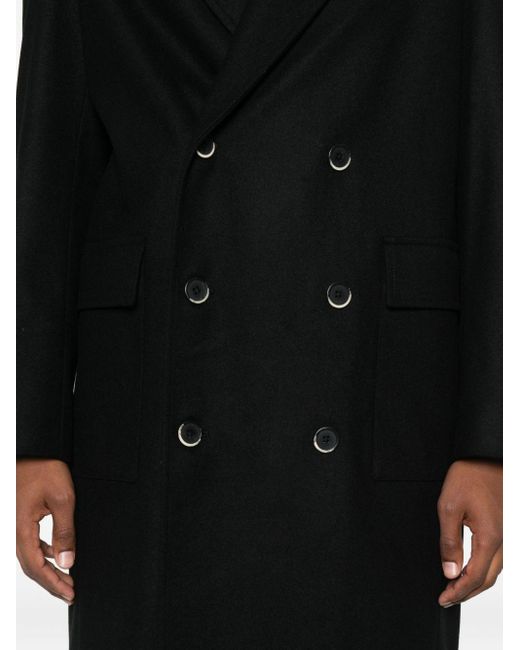 Barena Black Double-Buttoned Padded Coat for men