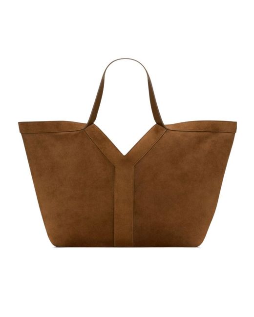 Saint Laurent Brown Y Top Handle Bag