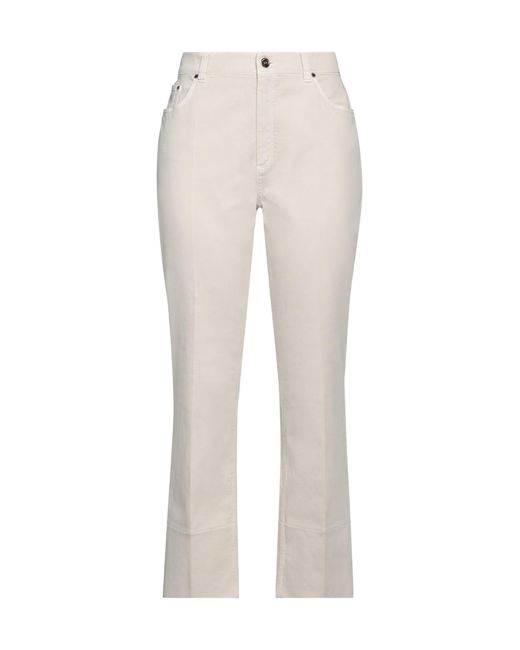 Brunello Cucinelli White Simple Solid Flared Jeans