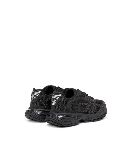 DIESEL Black S-Pro-V-Dense Rhinestone-Embellished Sneakers