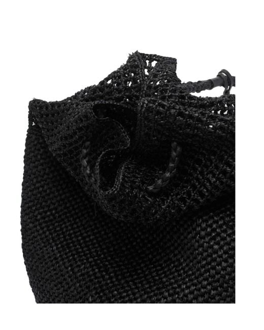 IBELIV Black Sail Drawstring Bucket Bag