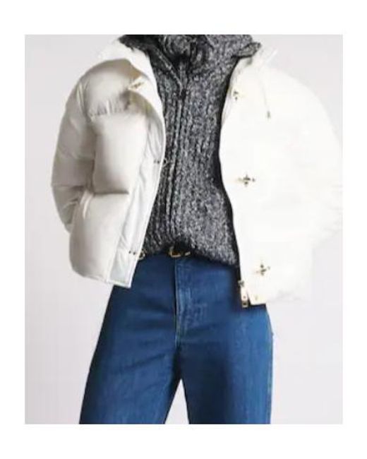 Fay White Hooded Down Jacket