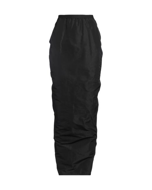 Rick Owens Black Stylish Solid Color Pencil Skirt