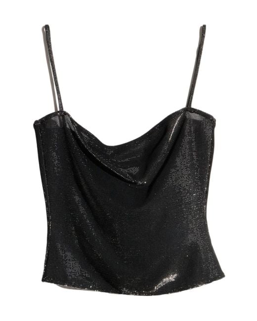 Gucci Black Jersey Top With Iridescent Effect