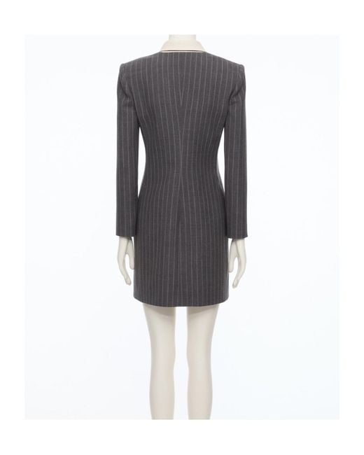 Valentino Gray Long Sleeve Dress