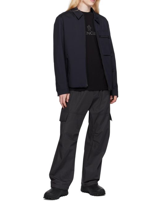 Moncler Blue Tortisse Down Shacket for men