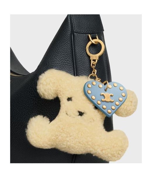 Céline White Triomphe Pom-Pom Charm
