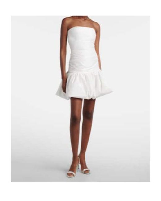 ROTATE BIRGER CHRISTENSEN White Bridal Silk Taffeta Minidress