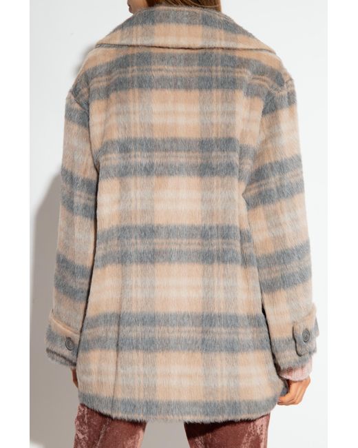 Fabiana Filippi Multicolor Cropped Checked Double Breasted Coat