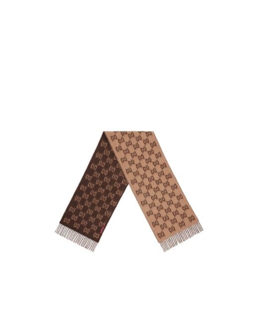 Gucci Natural Gg Alpaca Wool Scarf for men