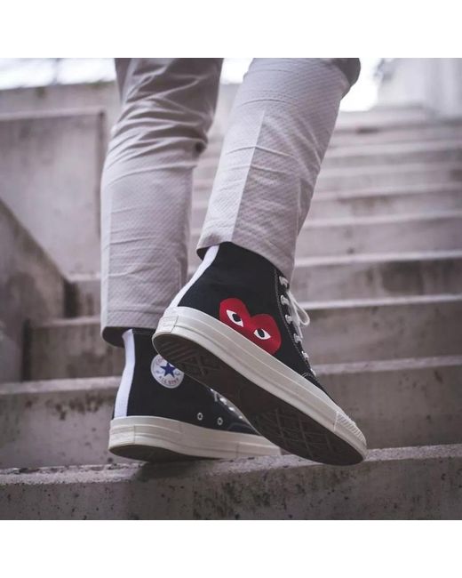 COMME DES GARÇONS PLAY Multicolor Comme Des Garcons Play X Converse Printed High-Top Casual Trainers for men