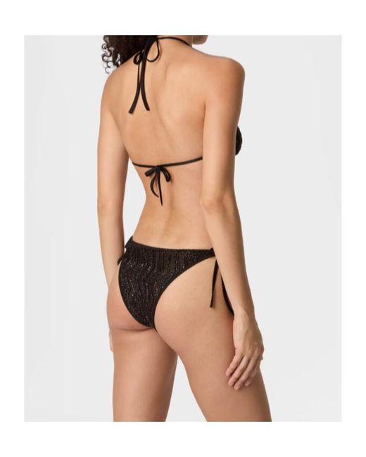 Missoni Black Sequins Zigzag Mesh Bikini
