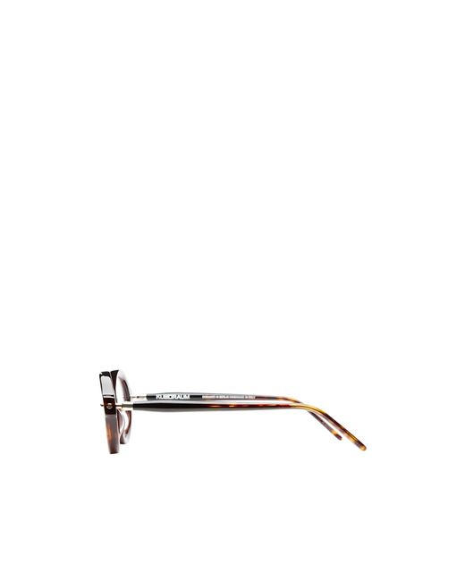 Kuboraum Brown P22 Oval Glasses And Frames for men