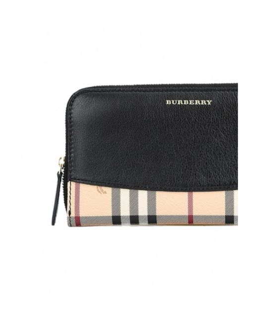 Burberry Black Cowhide Checked Purse