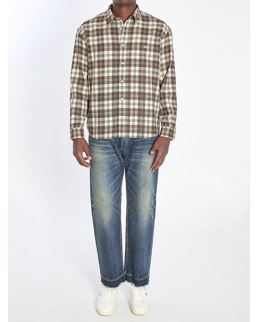 Céline Blue Checked Shirt for men