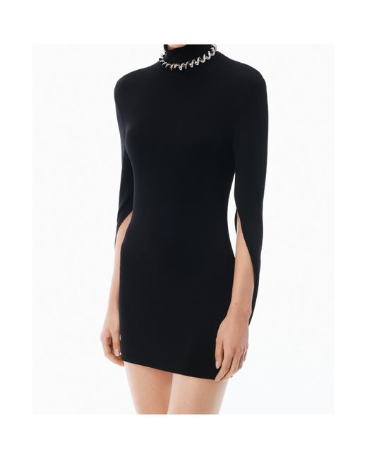 Alexander Wang Blue Draped Asymmetric Mini Dress