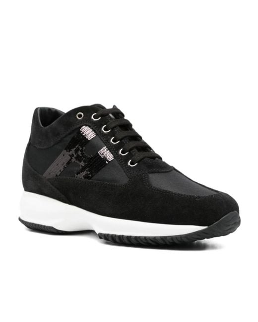 Hogan Black Interactive Low-Top Sneakers