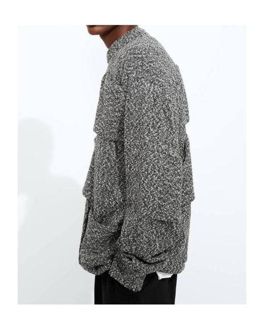 Bottega Veneta Gray Cotton Intrecciato Sweater for men