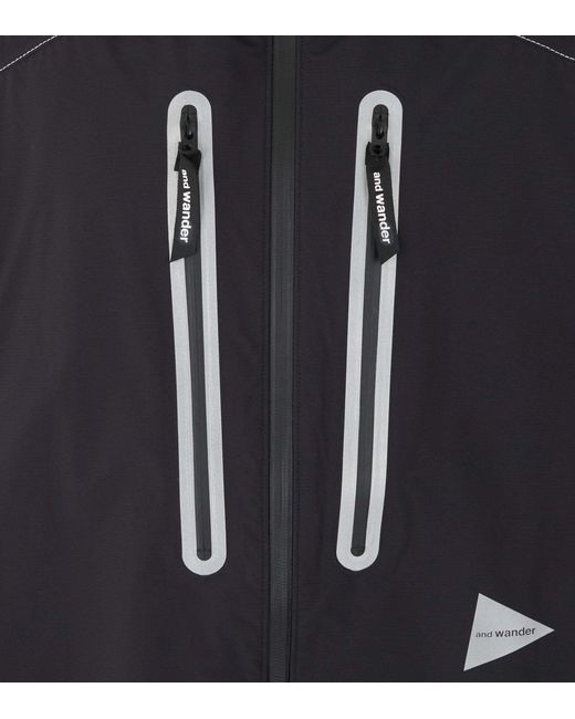 And Wander Black Hooded Casual Jacket for men