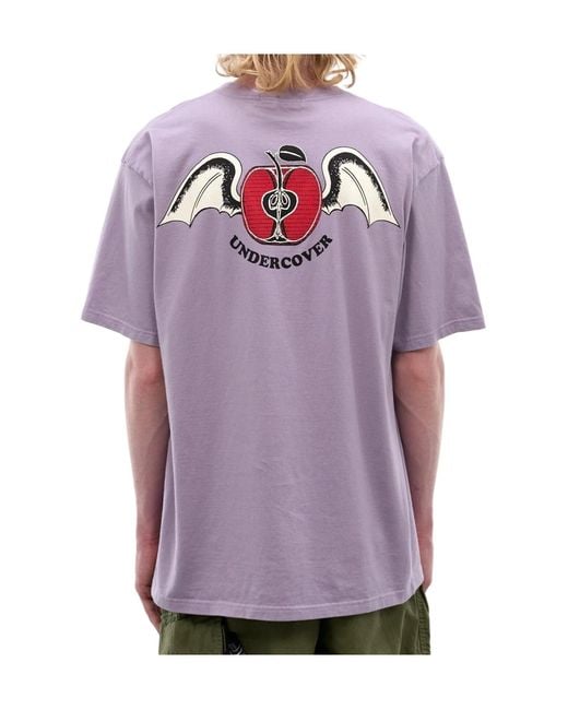 Undercover Purple Graphic Printed Crewneck T-Shirt for men