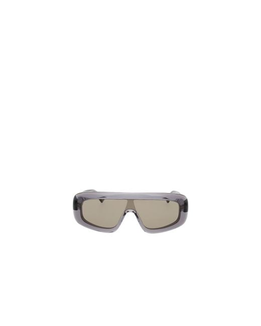 Bottega Veneta White Eyewear Irregular Frame Sunglasses for men