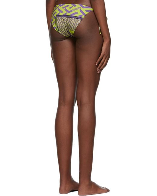 Versace Black Multicolored Pattern Printed Swimming Trunks