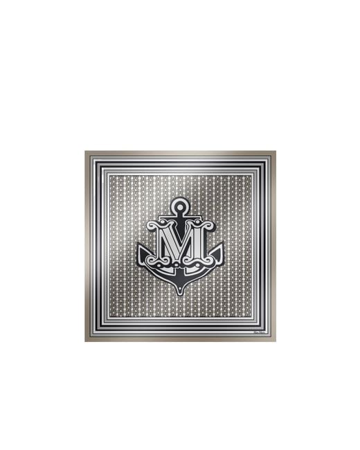 Max Mara Gray All-Over Printed Scarf
