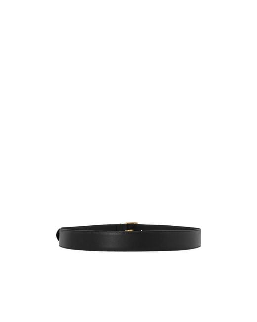 Miu Miu White Logo Engraved Buckle Belt