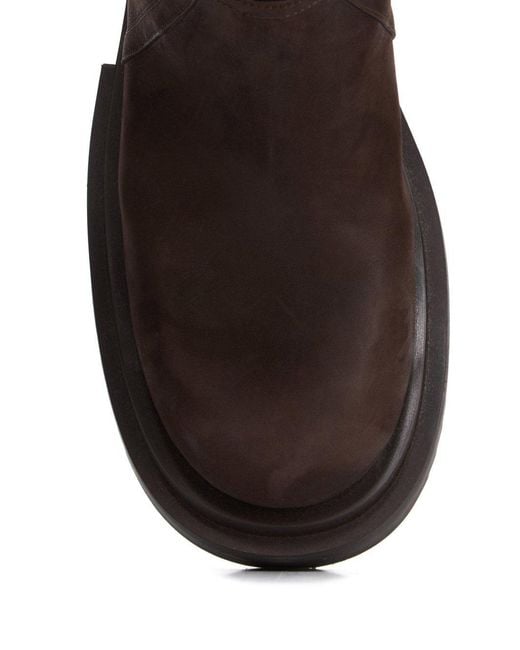 Rick Owens Brown 60Mm Bogun Platform Combat Boots