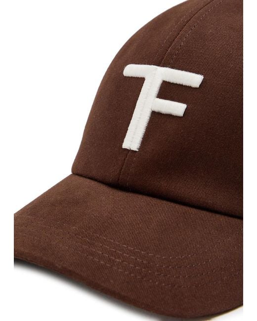 Tom Ford Brown Logo-Embroidered Canvas Cap for men