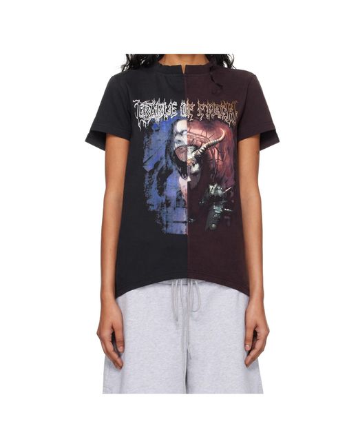 Vetements Blue Cut-Up Fitted T-Shirt