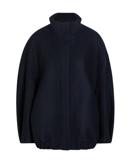 Dries Van Noten Blue Minimal Wool Coat