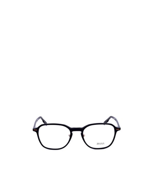 Zegna White Square Frame Glasses for men