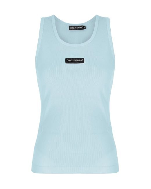 Dolce & Gabbana Blue Sleeveless Vest