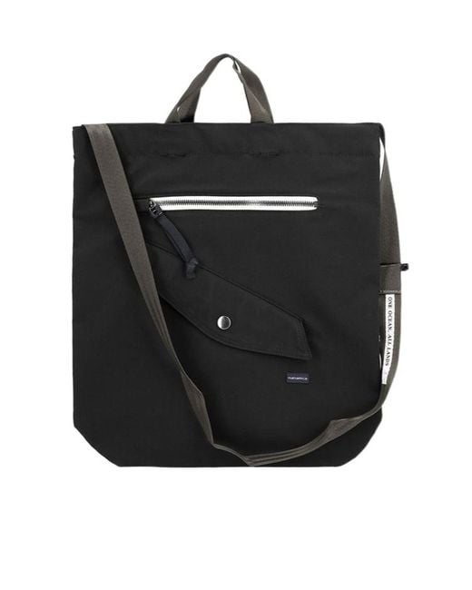 Nanamica Black Zippered Pocket Shoulder Bag for men