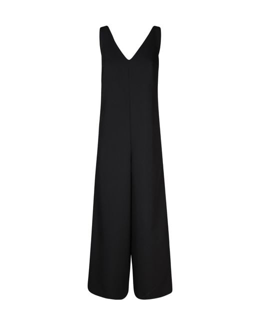 Herno Black Relaxed Fit Wide Leg Jumpsuit