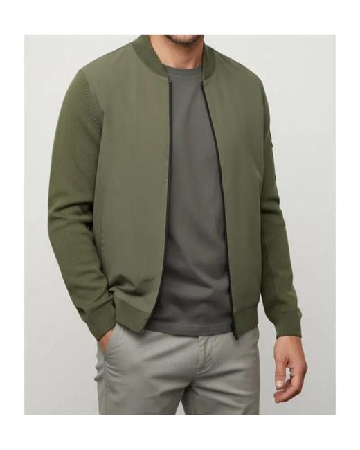 Boss Green Ribbed Zip Jacket for men