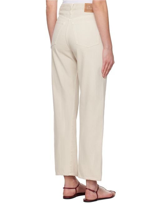 Totême White Totême Straight-Leg Slim-Fit Jeans