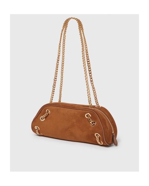 Stella McCartney Brown Brandy Falabella Bowling Shoulder Bag