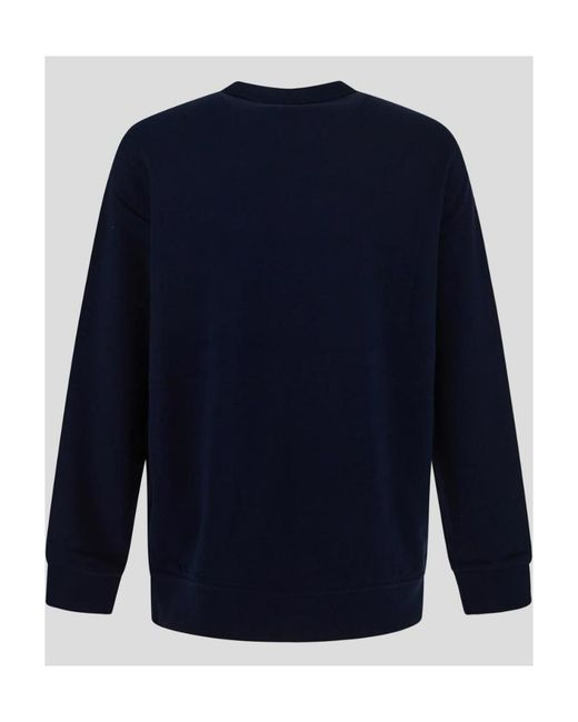 Burberry Blue Logo Printed Crewneck Sweatshirt for men