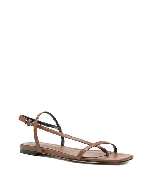Aeyde Brown Ella Square-Toe Sandals