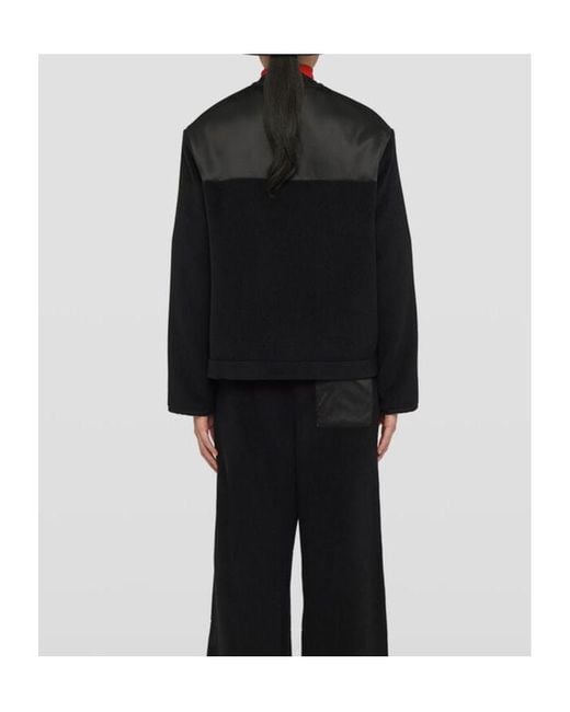 Jil Sander Black Panelled Fleece Jacket