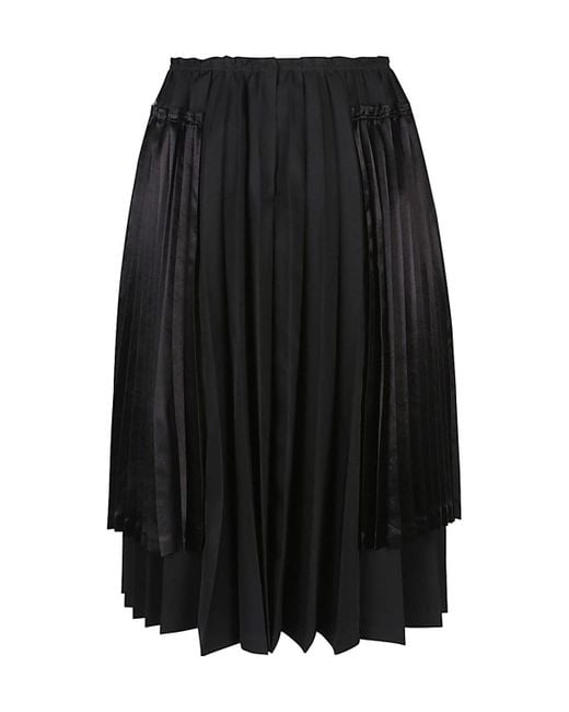 Comme des Garçons Black Pleated Skirt for men
