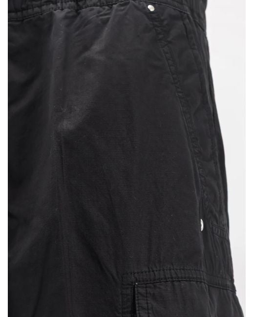 Rick Owens Black Double Cargo Jumbo Belas Wide-Leg Pants for men