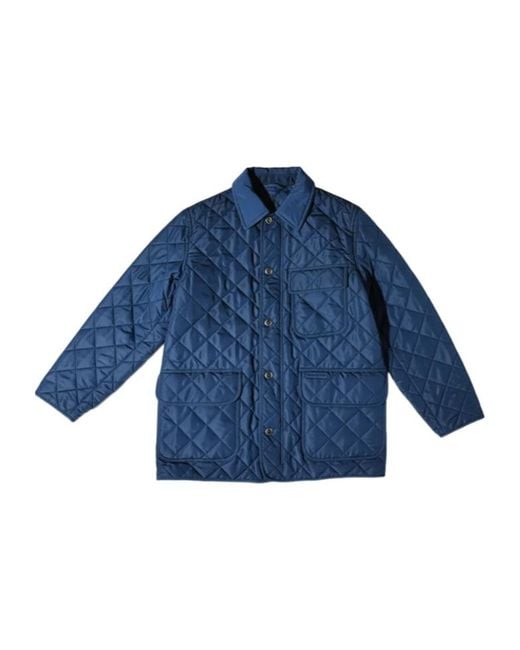 Burberry Blue Quilted Jacket for men